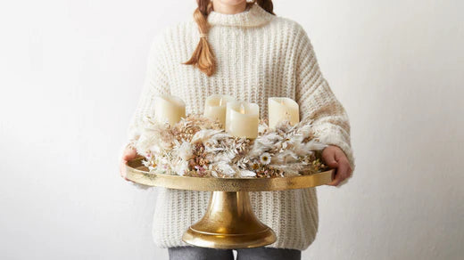 HOMEMADE: ADVENT WREATH MADE FROM DRIED FLOWERS