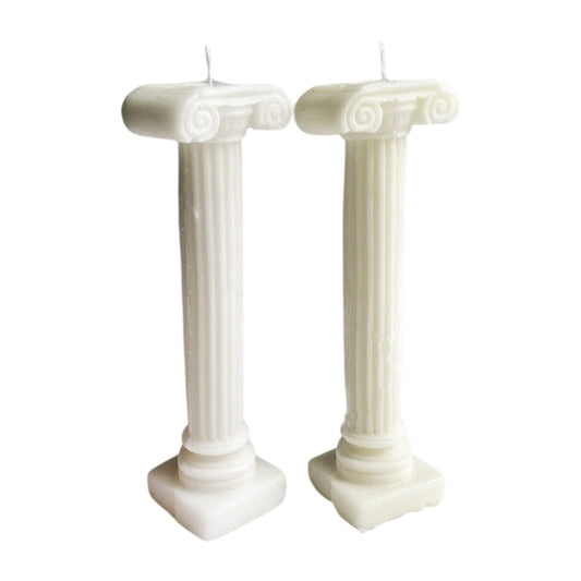 White Column Soy Candle - Handmade