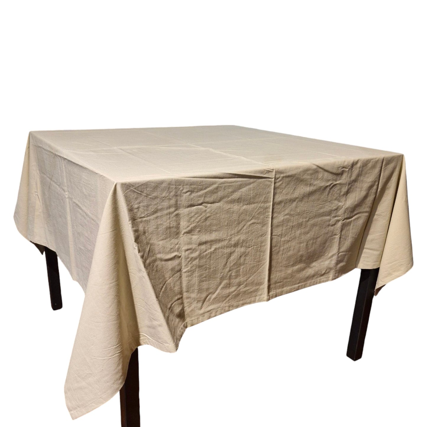 VASAI 100% Cotton Table Cloth, 160x160cm, Beige – Perfect for Any Dining Occasion, Elegant Home Décor