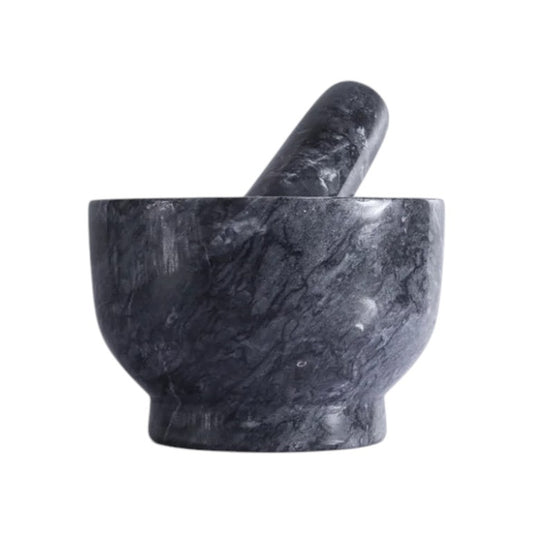 Nature Black Granite Mortars And Pestal Press Kitchenware 100% Natural Marble Stone Mortar With Pestle Set For Kitchen