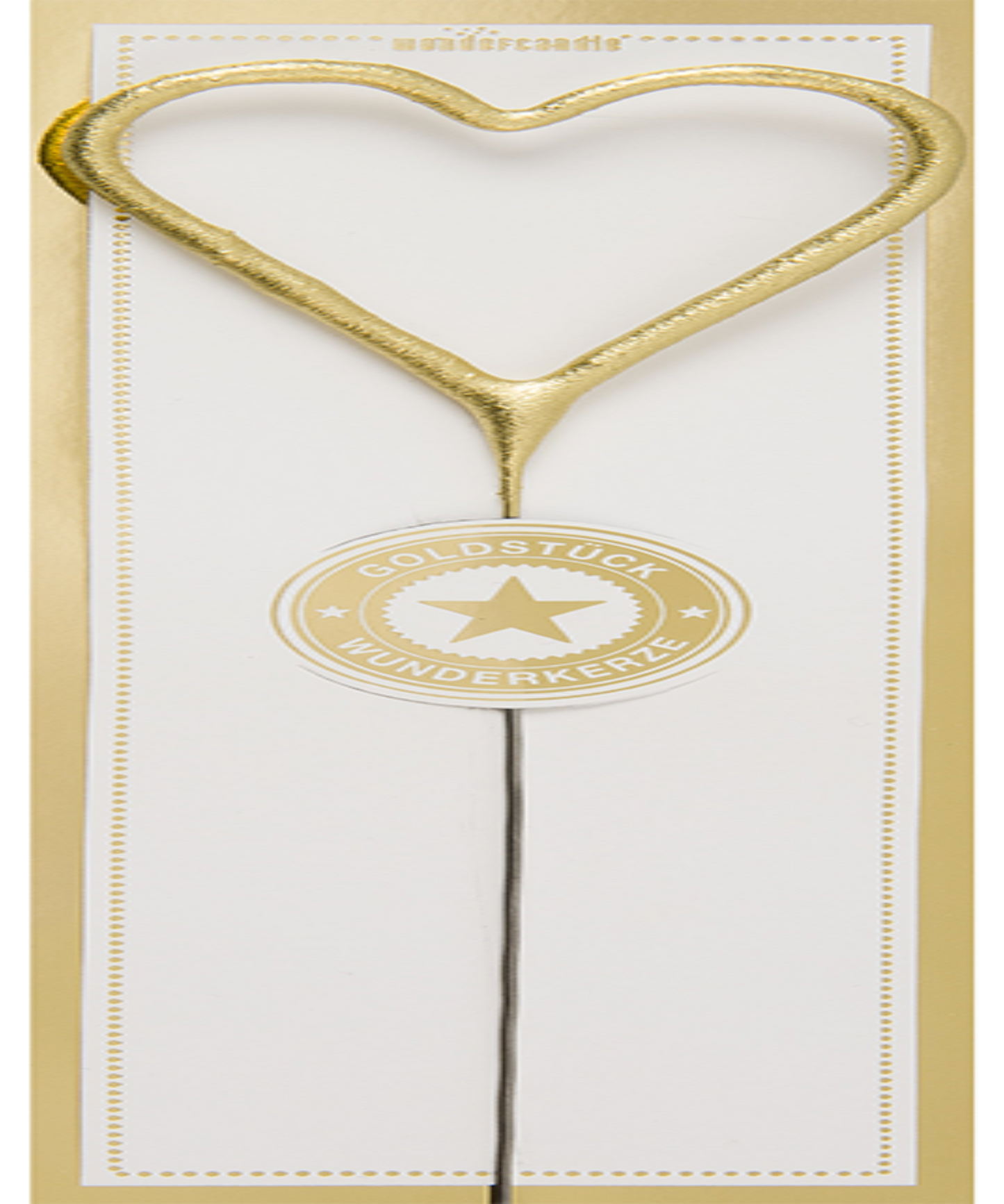 Heart Gold Piece White Wondercandle® Classic