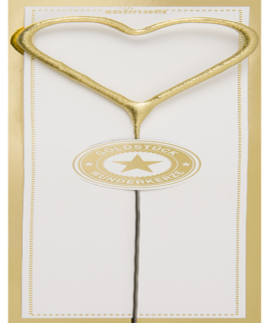 Heart Gold Piece White Wondercandle® Classic