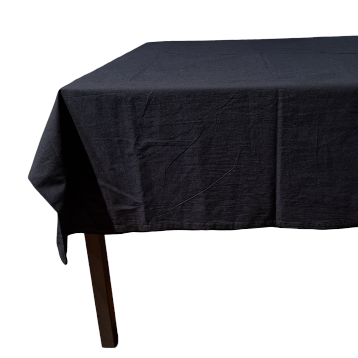 VASAI Charcoal Grey Table Cloth, 160x250cm, 100% Cotton - Stylish Dining Essential for Any Occasion