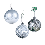 Silver & White Cone Bauble – Elegant Holiday Ornament for Tree Decoration – Premium Glass Finish, Perfect for Christmas & Winter Décor