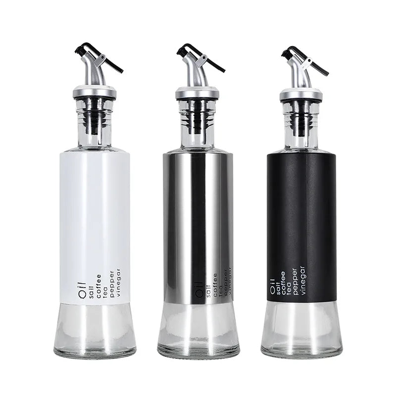 Food Grade Kitchen Olive Oil Sprayer Refillable Dispenser Glass Bottle for cooking Black 350ml