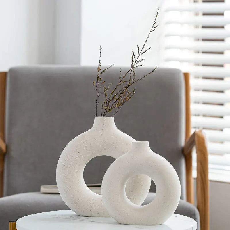 Colored Nordic Ceramic Vase Home Decor Art Decoration Long Standing Ceramic Vase For Home
