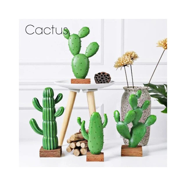 Nordic imitation cactus column green plant potted creative home wine cabinet decoration interior decoration bonsai