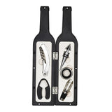 5 piece wine bottle shaped accessories gift set