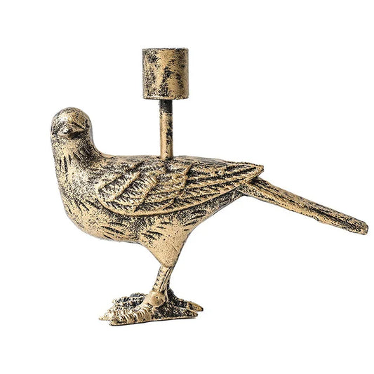 obsolescence Metal decor bird robin vintage bird candle holder for decoration