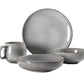 Drum Light Grey set of 16 Piece stoneware Crockery