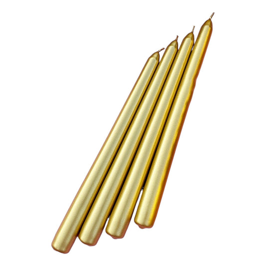 Gold Bright Stick Candle 25 cm(4 Pack)