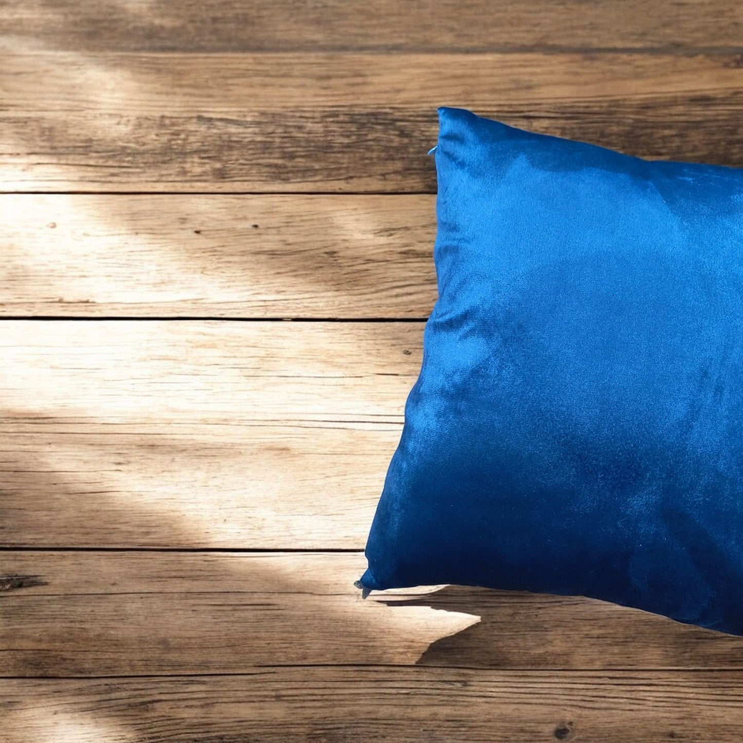 Crushed Velvet Cushion Blue 45x45cm – Elegant Decorative Pillow for Chic Home Accents