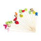 2023 Jimao Various cocktail decorative Food Picks Bamboo Crafts assorted Beaded Food Picks for Barbecue party promPopular