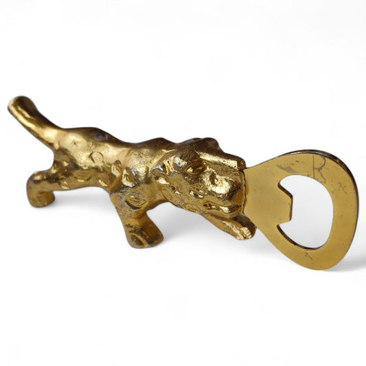 Wild Elegance Tiger Aluminium Bottle Opener in Gold - Stylish and Functional Kitchen Accessory - Perfect for Effortless Bottle Opening with a Touch of Wild Charm for Your Home Bar or Kitchen