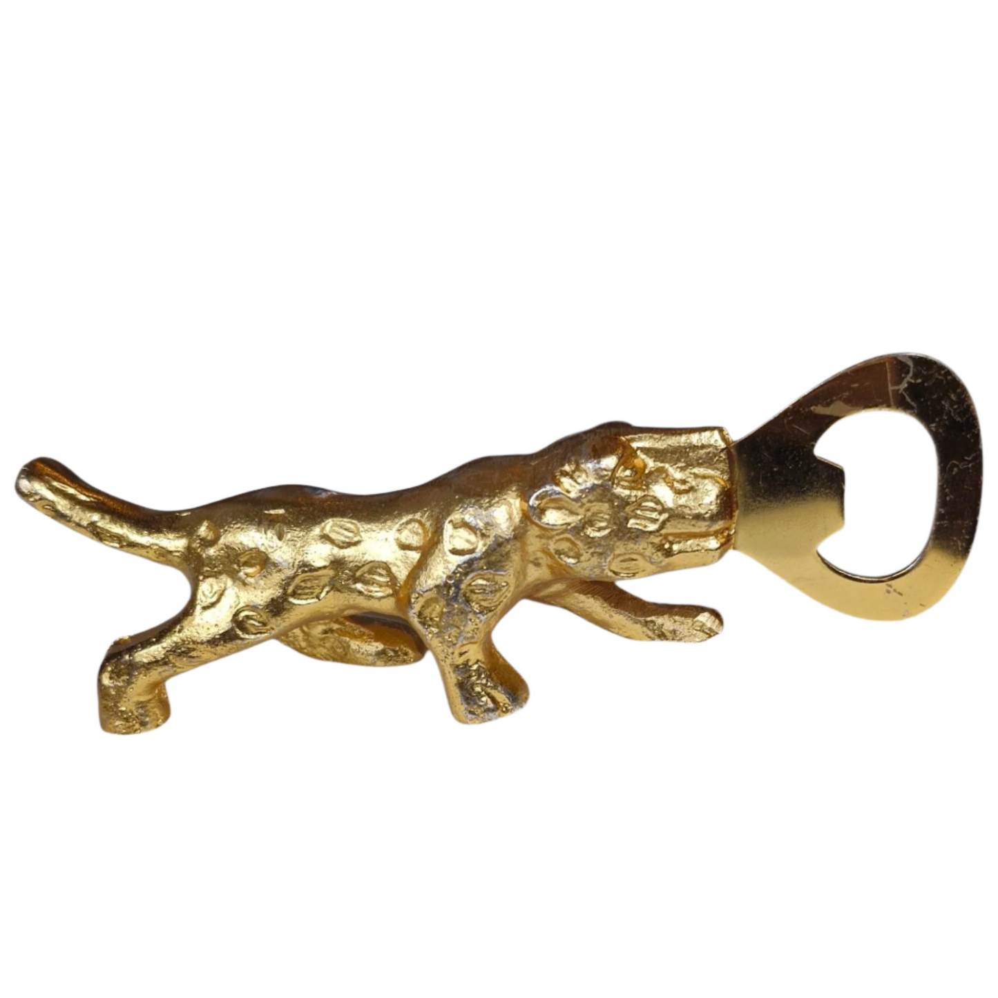 Wild Elegance Tiger Aluminium Bottle Opener in Gold - Stylish and Functional Kitchen Accessory - Perfect for Effortless Bottle Opening with a Touch of Wild Charm for Your Home Bar or Kitchen