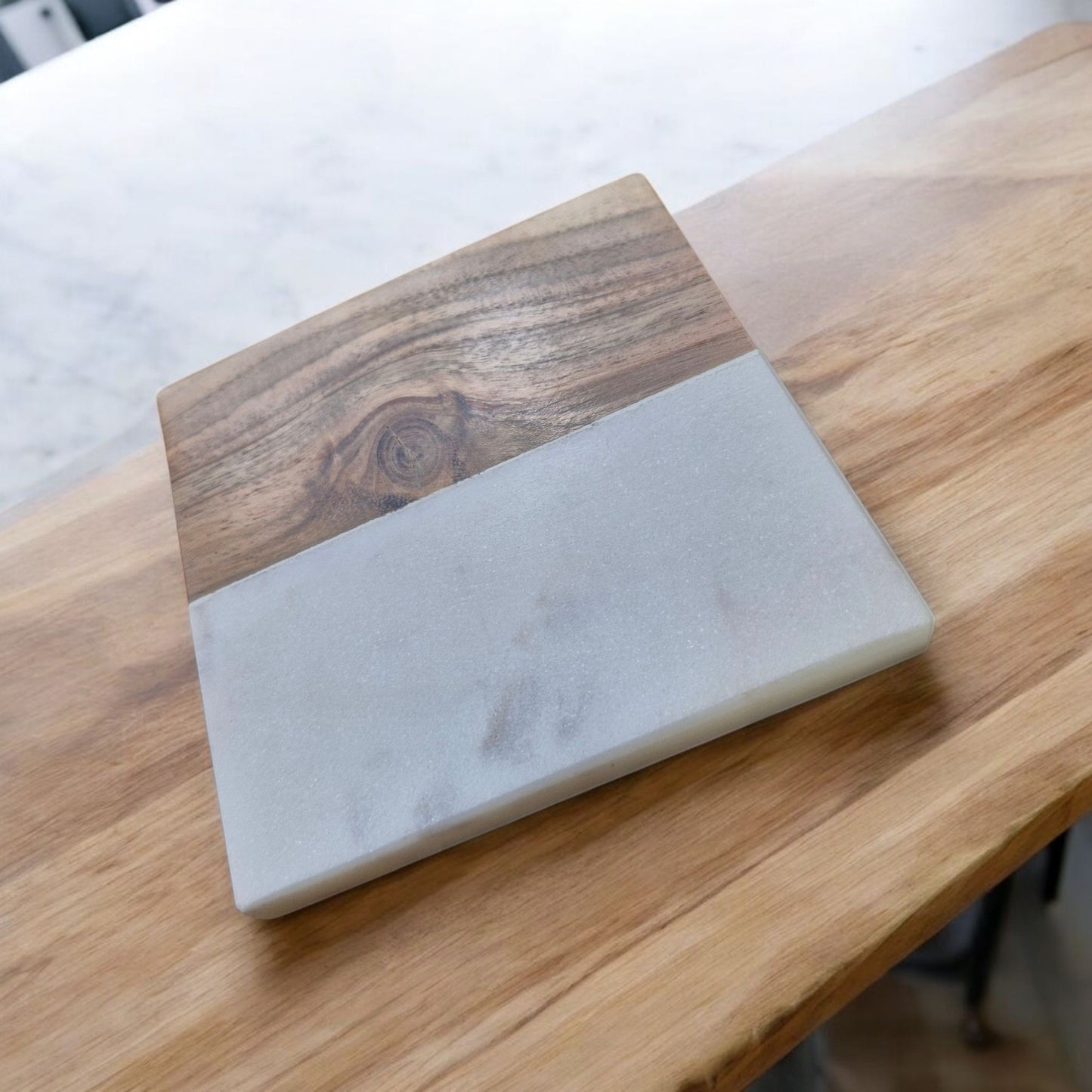 Natural Elegance 4 Piece Coaster Set - Handcrafted Wood & Marble Table Decor for Stylish Protection - Perfect Gift for Home & Office - Durable, Versatile, and Unique Design for Any Space