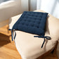 Charcoal Grey Cotton Chair Pad 40x40x5cm - Comfortable Seat Cushion for Dining and Office Chairs