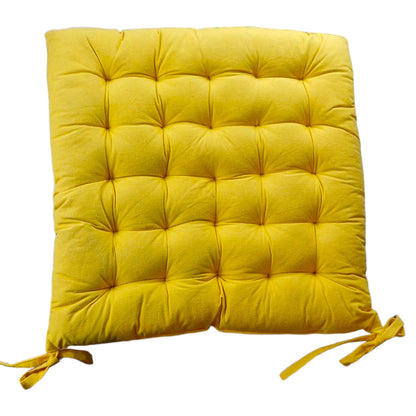 Luxurious Solid Square Chair Pad 40x40x5cm - 100% Cotton Cushion for Comfort and Style