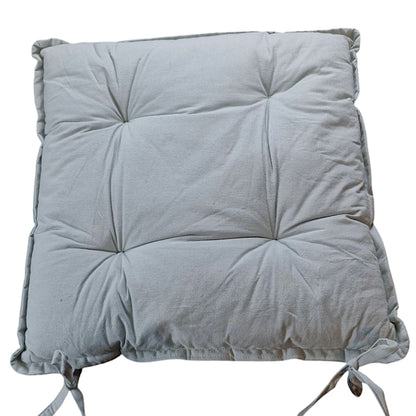 Basic Chair Pad 40x40x5cm 100% Cotton - Soft and Comfortable Seat Cushion for Dining Chairs and Office Chairs - Machine Washable