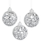 SILVER SPARKLE BAUBLE HGR S/3 £0.85