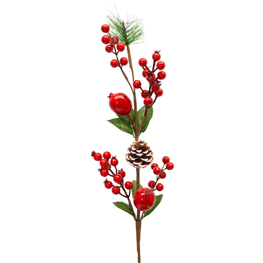 RED BERRY&POMEGRANATE STEM 26CM