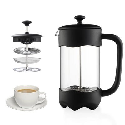 350ml mini manual high borosilicate glass with lid French press coffee maker