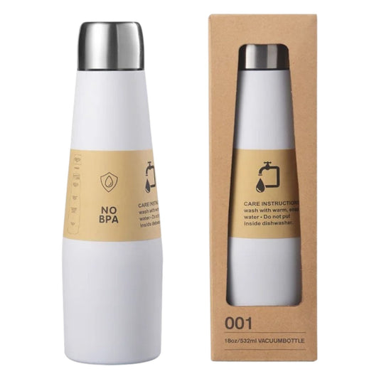 Hydrosteel 500ml Water Bottle white