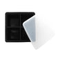 Custom Eco-friendly 6 grids round silicone ice cube tray mold with lid ice ball Maker Black Square