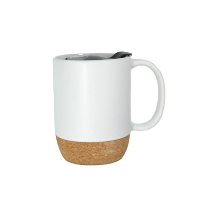 400ml matte stoneware multi colour customized logo tea coffee ceramic mug with natural cork base