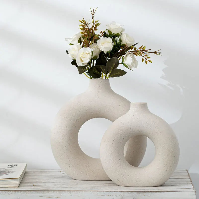 Colored Nordic Ceramic Vase Home Decor Art Decoration Long Standing Ceramic Vase For Home