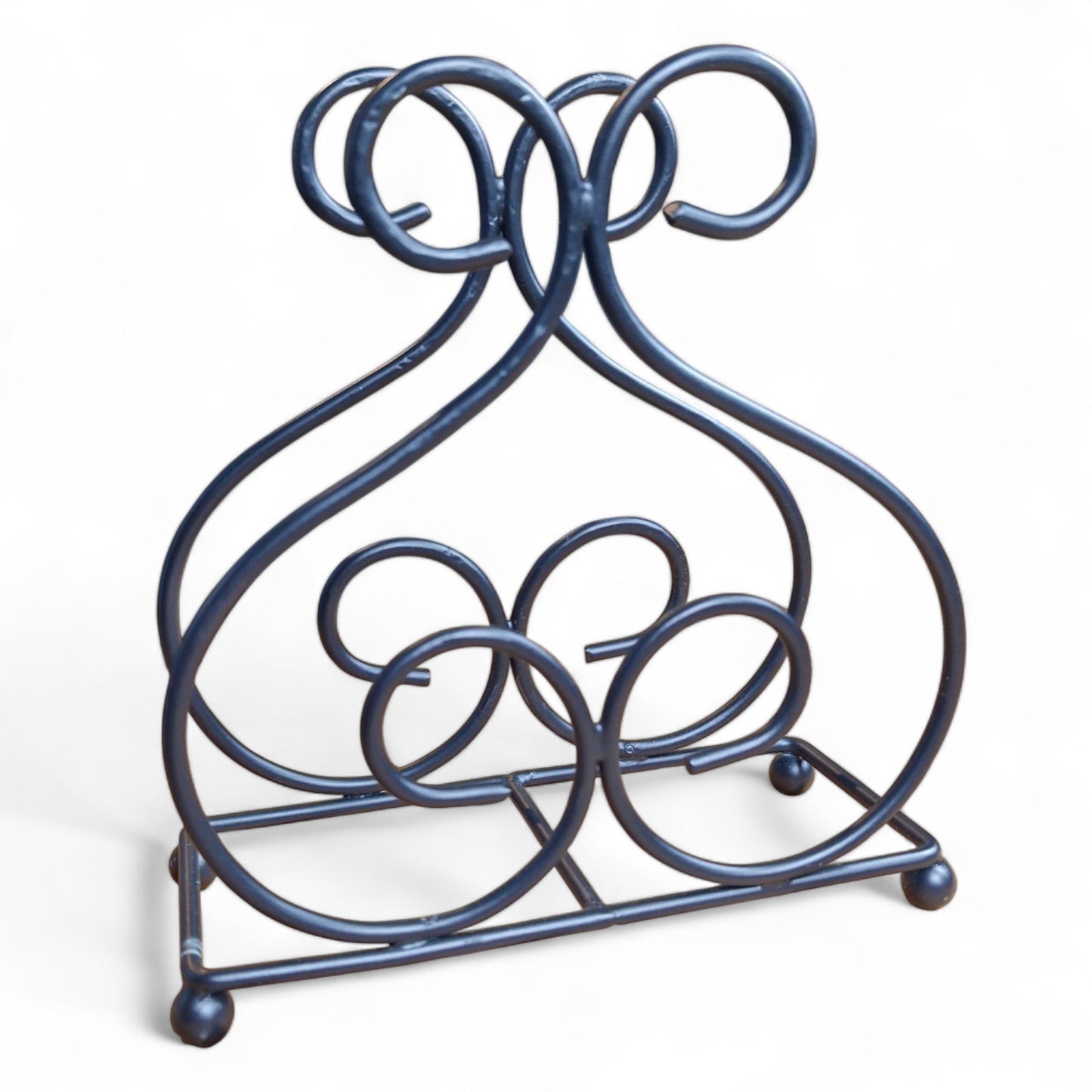 Classic Charm Black Iron Napkin Holder - Elegant Tabletop Accessory for Dining and Entertaining