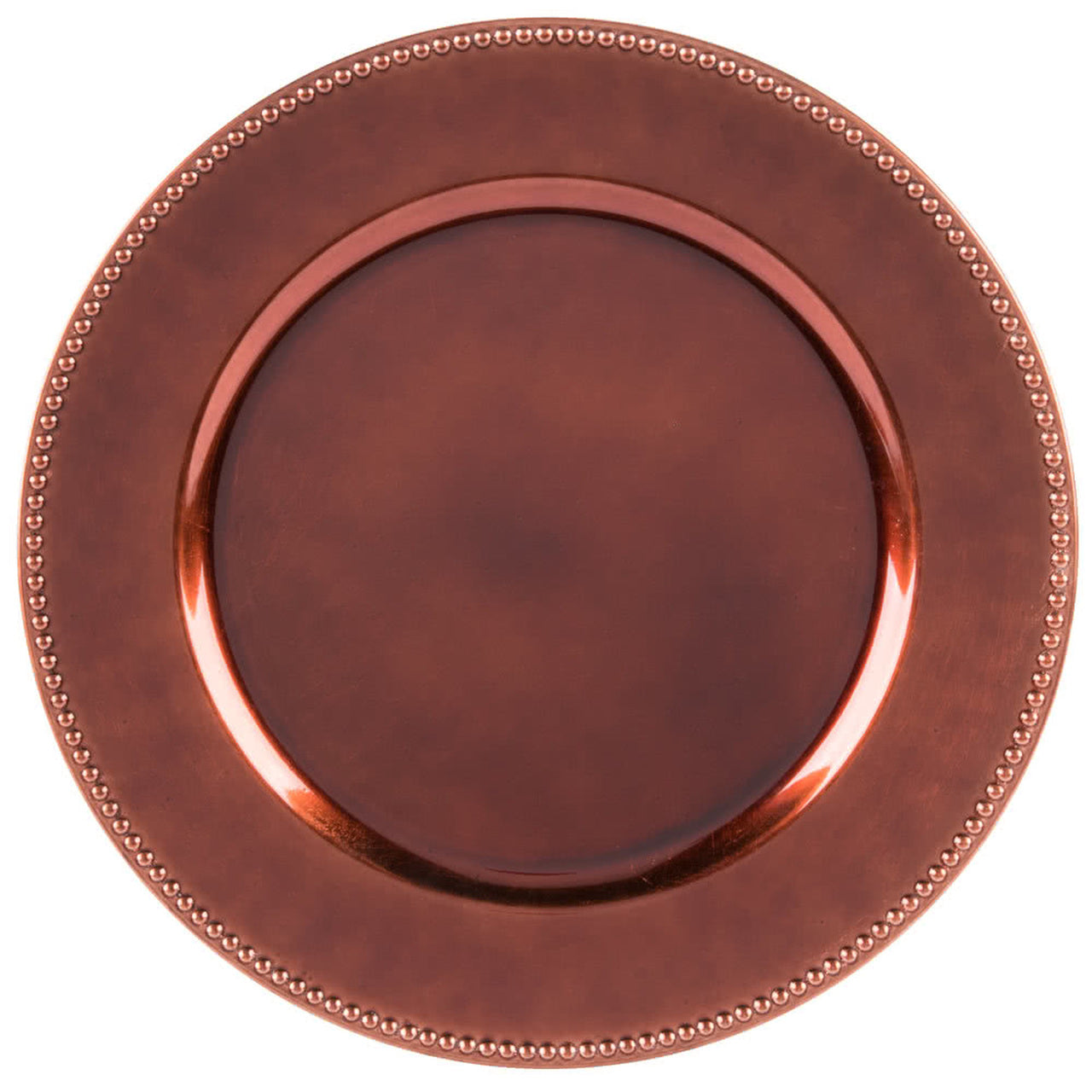 Modern Opulence Stainless Steel Charger Plate Hammered Copper - Elegant Dining Table Accent