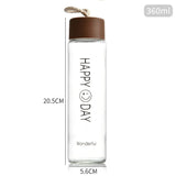 Stylish Frostglass water bottle brown 350ml