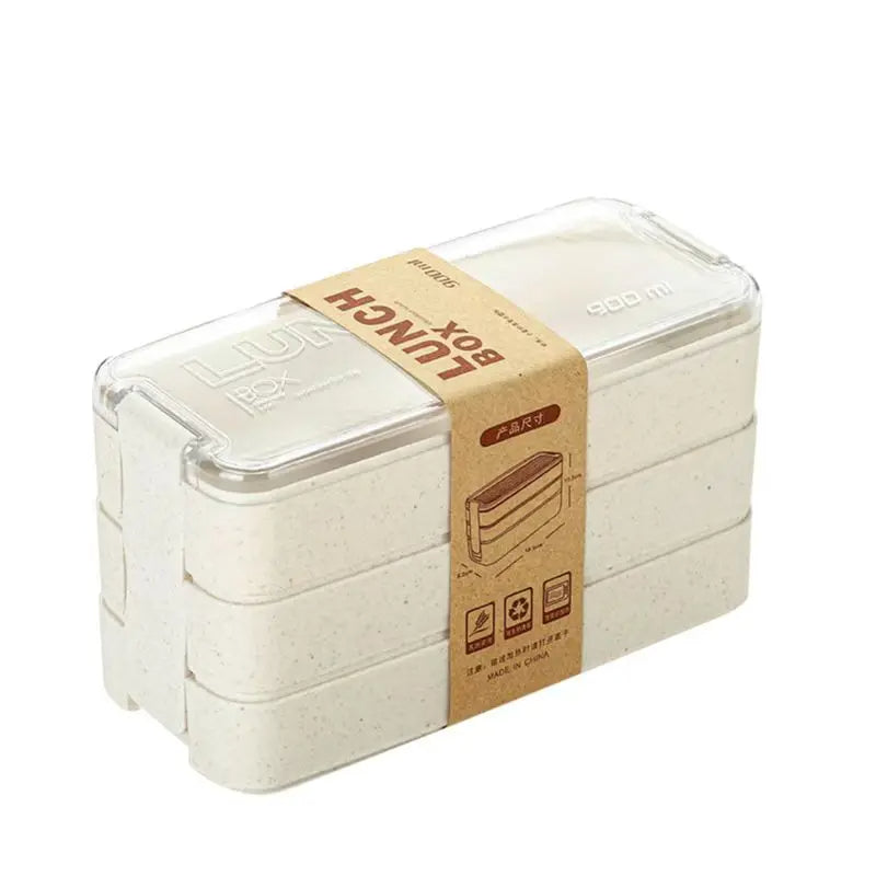 Triple Wheat Sustainable lunch box 900ml Beige