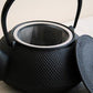 0.8L Black Japanese Tetsubin Hobnail Style Cast Iron Teapot – Elegant and Durable Tea Kettle – Perfect for Brewing Tea with Traditional Japanese Style and Exceptional Heat Retention