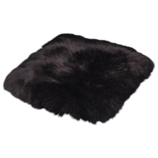 black 35*35cm real lambswool chair pad,pieces