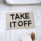 Beige TAKE IT OFF Bathmat 50x80cm – 100% Cotton, Soft & Absorbent, Anti-Slip Design – Quick-Dry & Machine Washable, Ideal for Bathroom or Bedroom