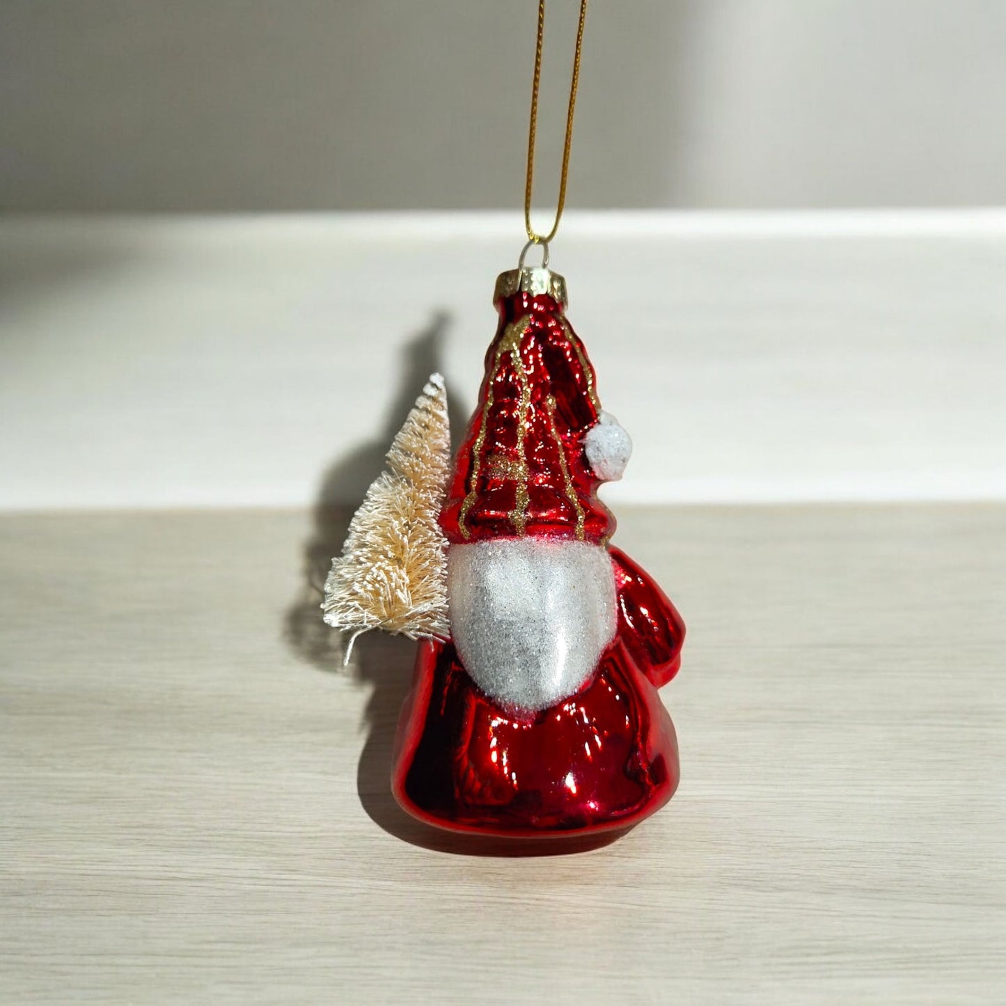 Jolly Santa Bauble - Classic Holiday Ornament for Christmas Tree, Festive Decoration, Resin, 3.5 inches, Perfect Gift for Family and Friends