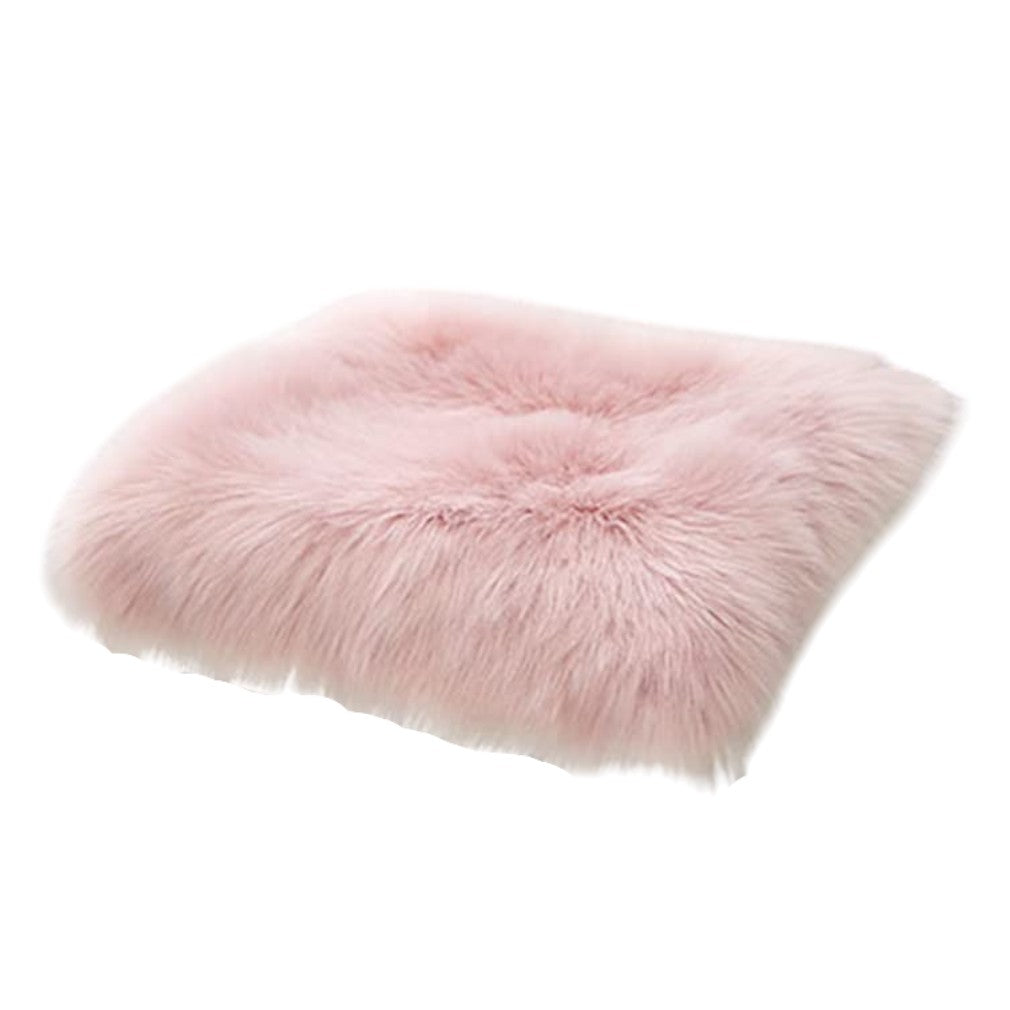 light pink 35*35cm real lambswool chair pad,pieces