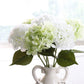 White Hydrangea Silk Flowers - Realistic Artificial Hydrangea Bouquet for Home Decor, Wedding Arrangements, Centerpieces, Floral Displays & DIY Crafts – Faux Hydrangea Stems with Lifelike Petals & Vibrant Colors