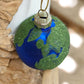 Nature’s Palette: Green and Blue Ornament – Elegant Glass Bauble for Festive Decor, 4-Inch Handcrafted Holiday Decor