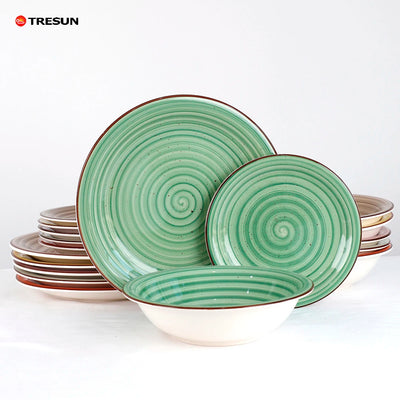 Harmony in Hues 18pcs handpainted dinnerware sets Multicoloured