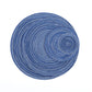 Eco-friendly Stocked Round Fabric Table Placemat Woven Placemats 36cm Blue