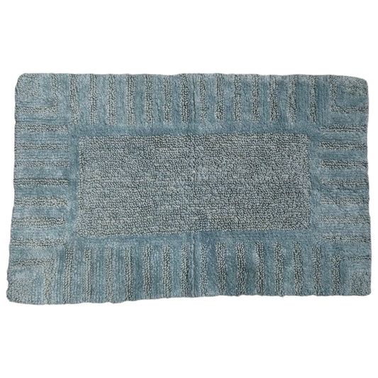 BABY BLUE Bathmat 50x80cm - 100% Cotton, Soft & Absorbent, Anti-Slip Design, Quick-Drying & Machine Washable - Perfect for Bathroom or Bedroom