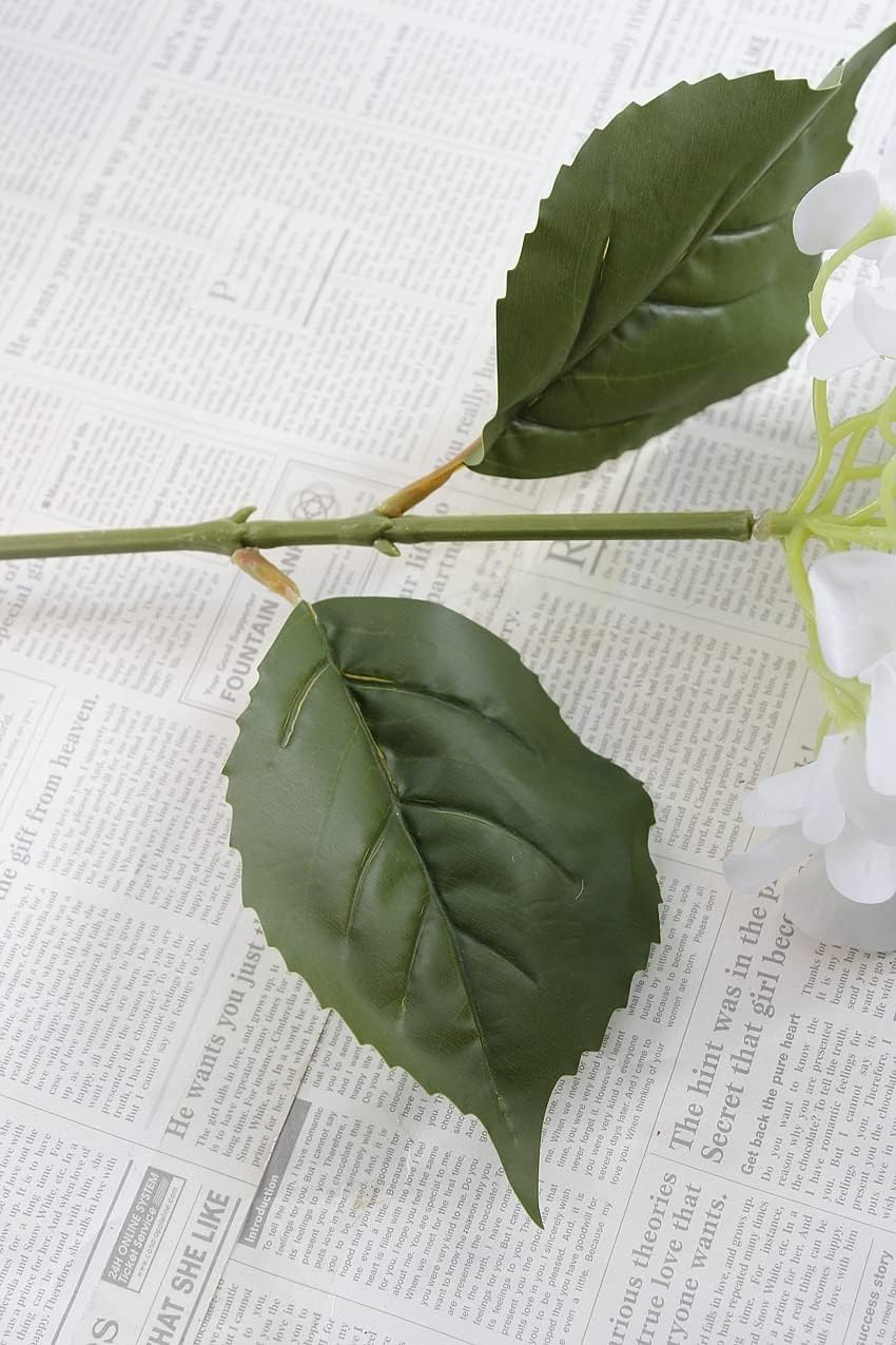 White Hydrangea Silk Flowers - Realistic Artificial Hydrangea Bouquet for Home Decor, Wedding Arrangements, Centerpieces, Floral Displays & DIY Crafts – Faux Hydrangea Stems with Lifelike Petals & Vibrant Colors