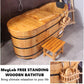 Natural Solid Wood Bathtub Tray - Eco-Friendly, Anti-Skid Bathroom Shelf for Relaxing Bath Time - Durable and Stylish Service Tray for Holding Books, Drinks, and Essentials