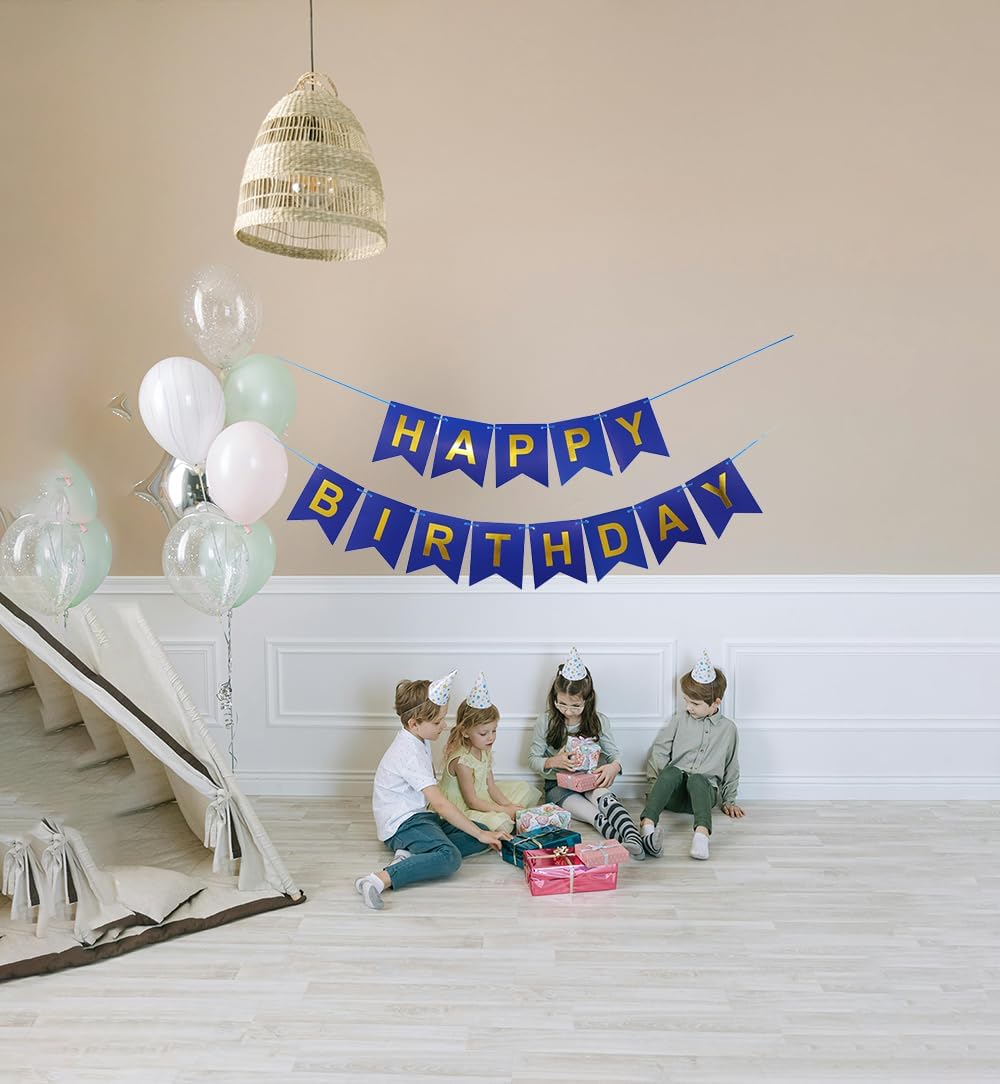 Princess Happy Birthday Banner - Elegant Party Decoration with Royal Princess Theme - Perfect for Kids' Birthday Celebrations, Fairy Tale Parties, and Special Occasions - Easy to Hang and Reusable