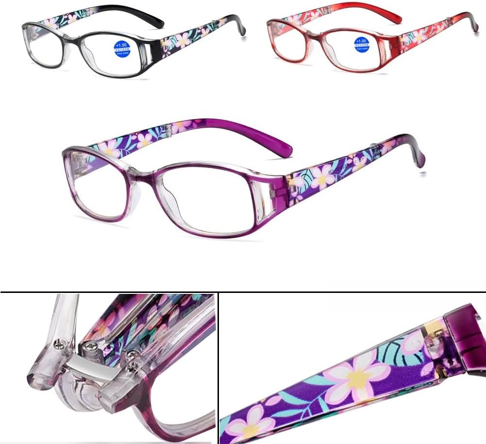 +250 Reading Glasses – Trendy Purple Frames – Perfect for Comfortable Reading and Everyday Use – Ideal for Those with +250 Prescription Strength