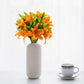 Tiger Lily Orange 90 cm - Realistic Artificial Tiger Lily Stem with Vibrant Orange Blooms - Perfect for Floral Arrangements, Bouquets, Wreaths, and Home Décor - Long-Lasting and Low Maintenance