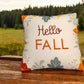 Fall Embroidered Cushion 45x45cm – Cozy Autumn Decor Pillow for Home